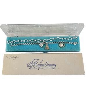 Vintage Illinois Bell Sterling Silver Employee Award Bracelets and pin